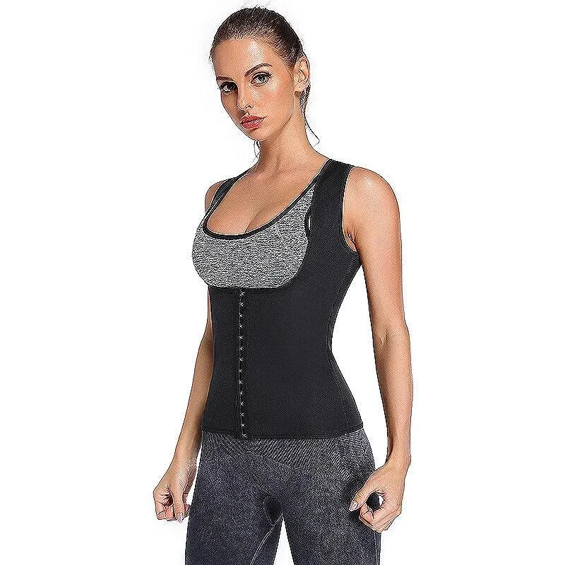 New Slim Women Neoprene Sweat Waist Trainer Corset -Trimmer Vest - Weight Loss - Sauna Tank Top Shaper Slimmer Fajas Shapewear Corset (FH)(FHW1)(1U31)(1U24)