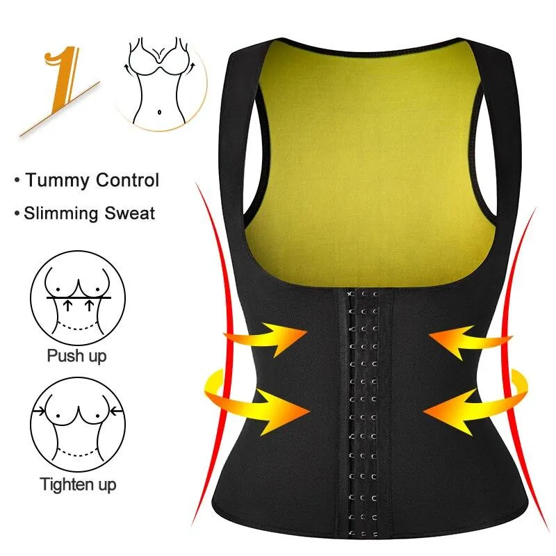 New Slim Women Neoprene Sweat Waist Trainer Corset -Trimmer Vest - Weight Loss - Sauna Tank Top Shaper Slimmer Fajas Shapewear Corset (FH)(FHW1)(1U31)(1U24)