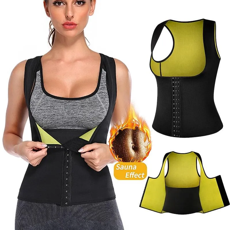 New Slim Women Neoprene Sweat Waist Trainer Corset -Trimmer Vest - Weight Loss - Sauna Tank Top Shaper Slimmer Fajas Shapewear Corset (FH)(FHW1)(1U31)(1U24)