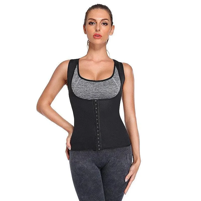 New Slim Women Neoprene Sweat Waist Trainer Corset -Trimmer Vest - Weight Loss - Sauna Tank Top Shaper Slimmer Fajas Shapewear Corset (FH)(FHW1)(1U31)(1U24)