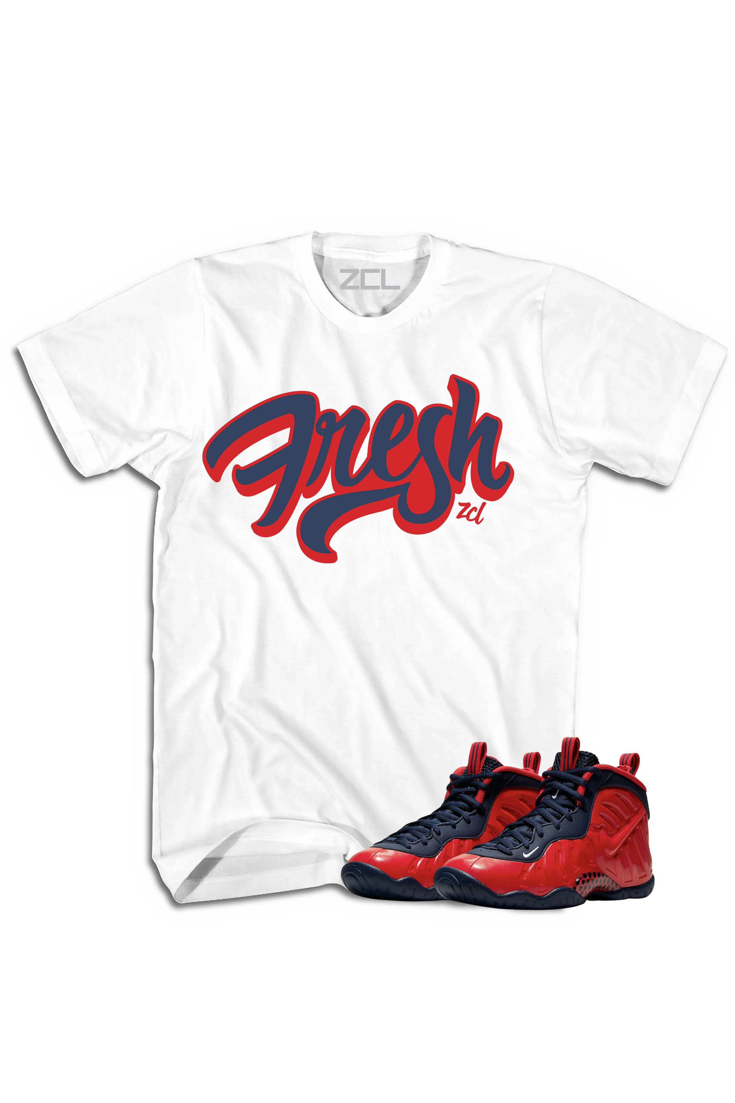 Nike Air Foamposite Pro USA "Fresh" Tee (Crimson)