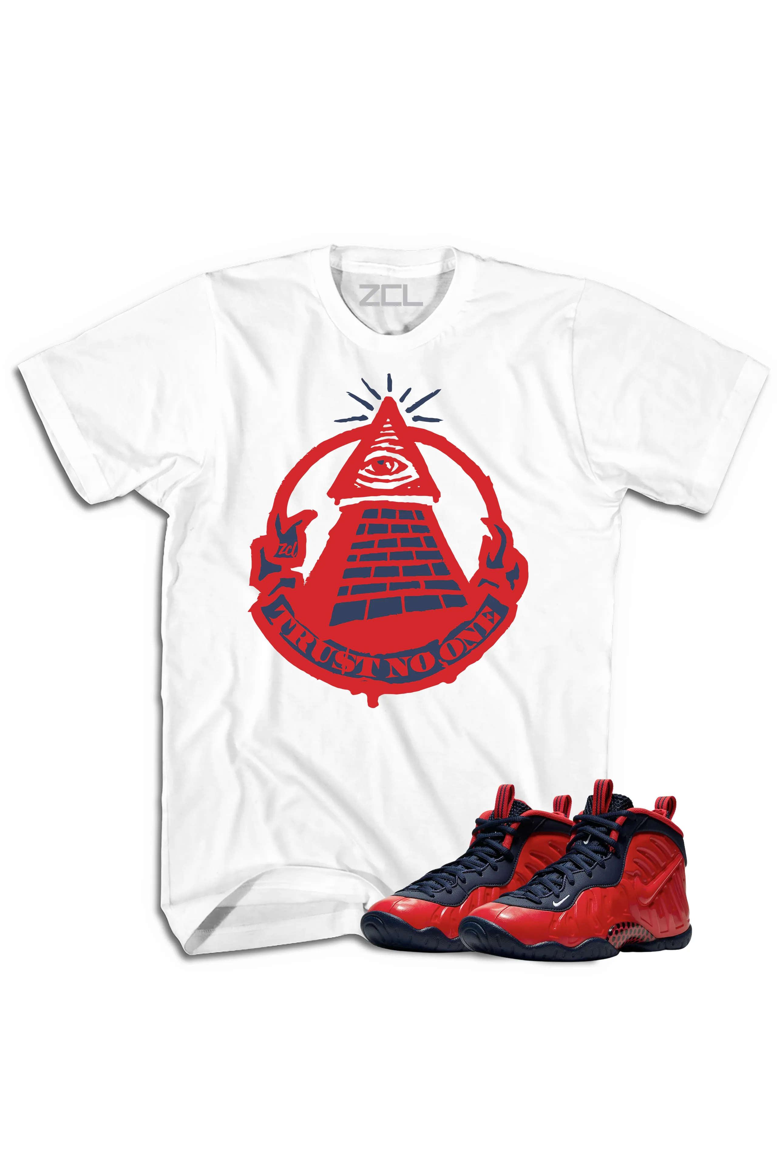 Nike Air Foamposite Pro USA "Trust No One" Tee (Crimson)