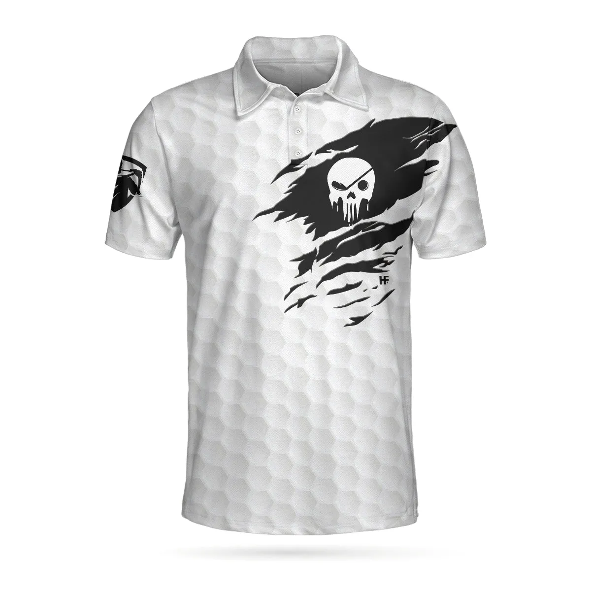 Personalized Never Underestimate A Golfer Born In Month Custom Polo Shirt, Cool Skull Golf Shirt For Men Coolspod