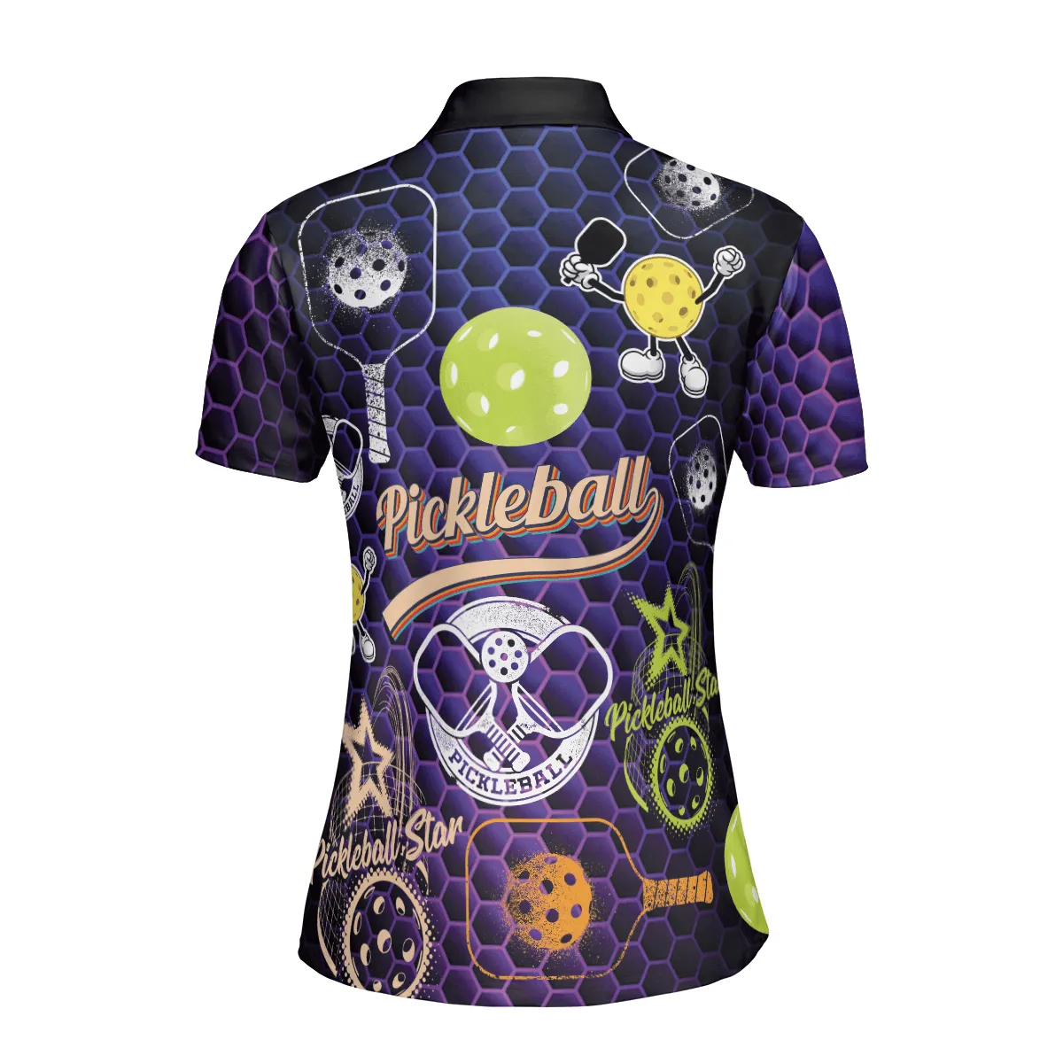 Pickleball Star Polo Shirt For Women, Perfect Gift for Pickleball Lovers