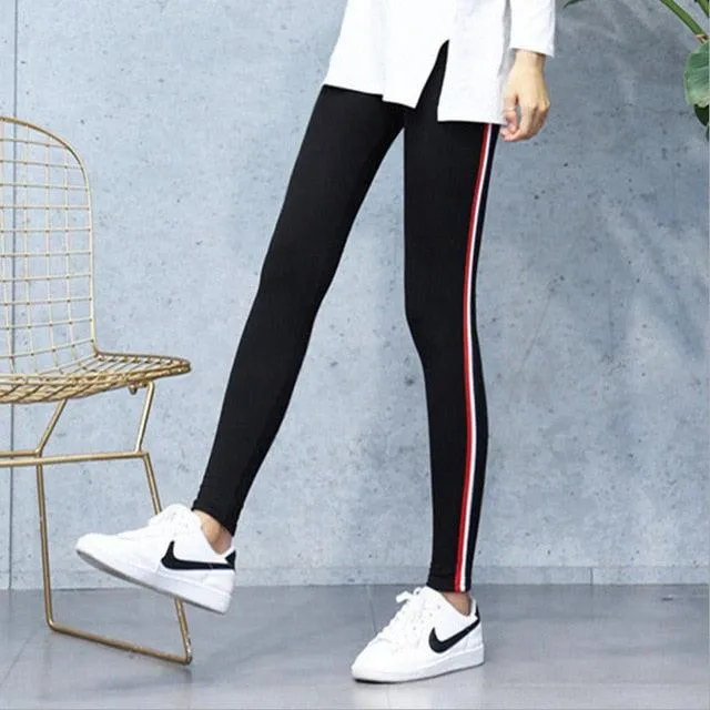 Plus Size Cotton Leggings - Women Casual High Stretch Leggings Pants - High Waist Fitness (TBL)(F31)