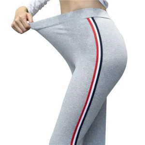 Plus Size Cotton Leggings - Women Casual High Stretch Leggings Pants - High Waist Fitness (TBL)(F31)