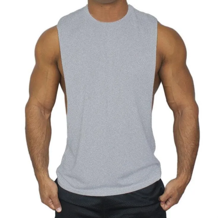 Real Muscle guys Mens Casual Loose Fitness Tank Tops -Male Summer Open side Sleeveless Active Muscle Shirts Vest Undershirts (TM7)(1U101)(1U100)