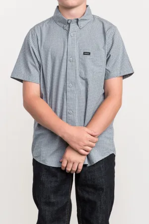 RVCA Staple Short Sleeve Boys Shirt - Monument