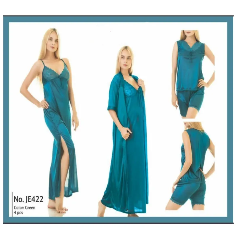 Sajiero Sandar 4PCS Long Inner & Gown Nighty