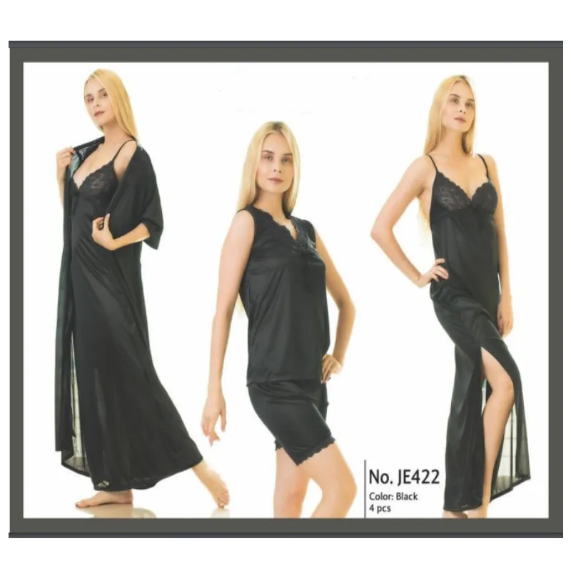 Sajiero Sandar 4PCS Long Inner & Gown Nighty