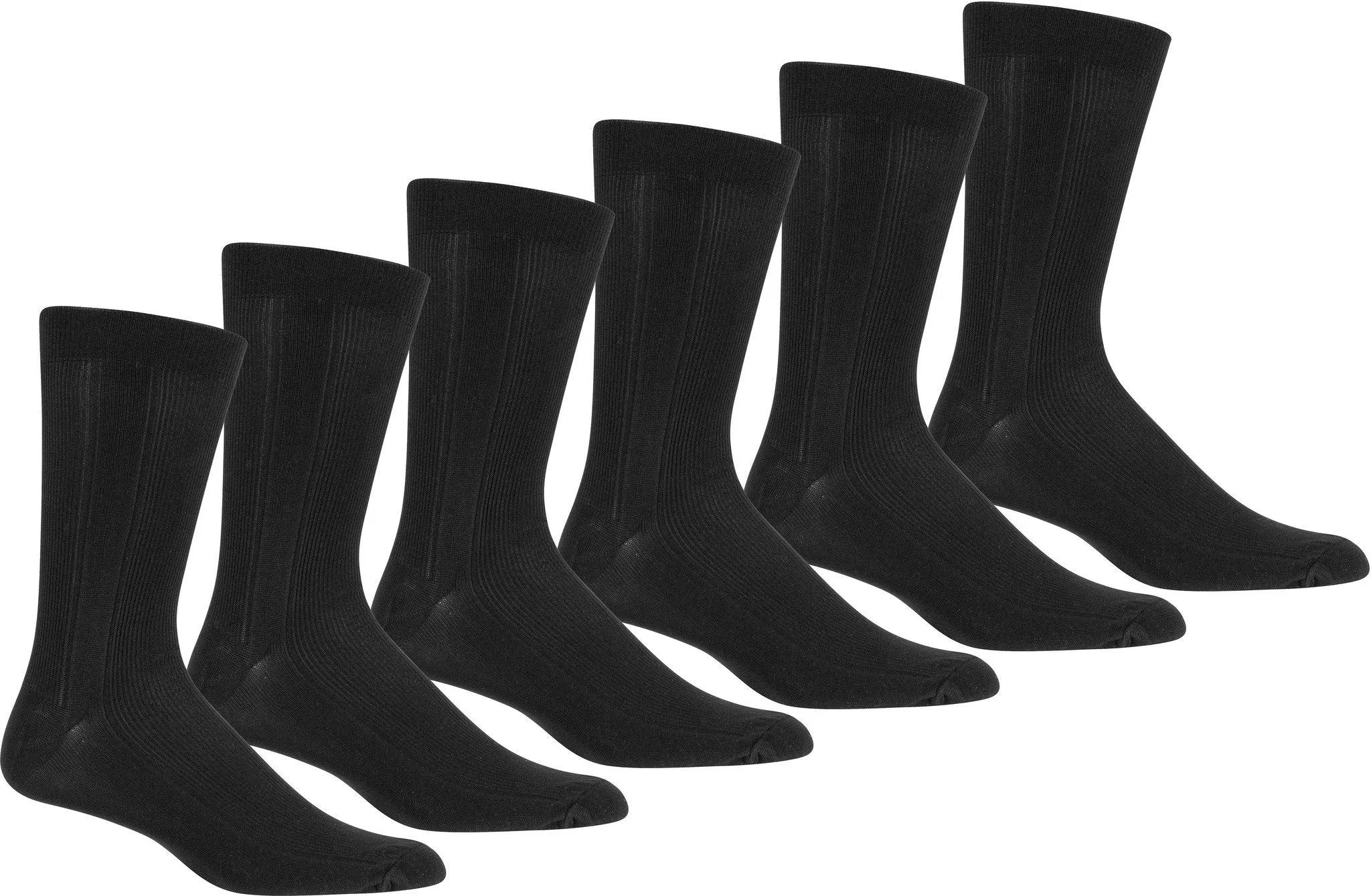 Sakkas Mens Polyester Pattern Black Dress Socks Value 6-Pack