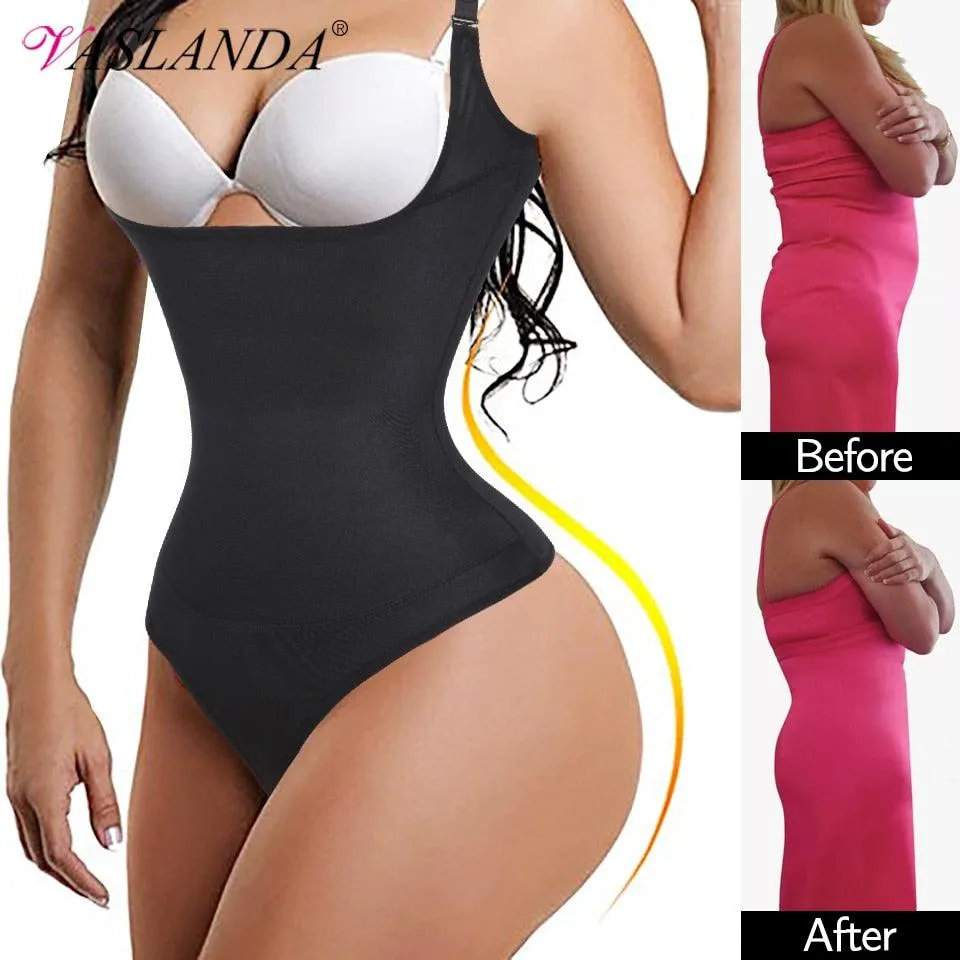 Sexy Women Shapewear Bodysuit - Thong Body Shaper Slimming Underwear - Weight Loss Fat Burner Tummy Control (FHW1)