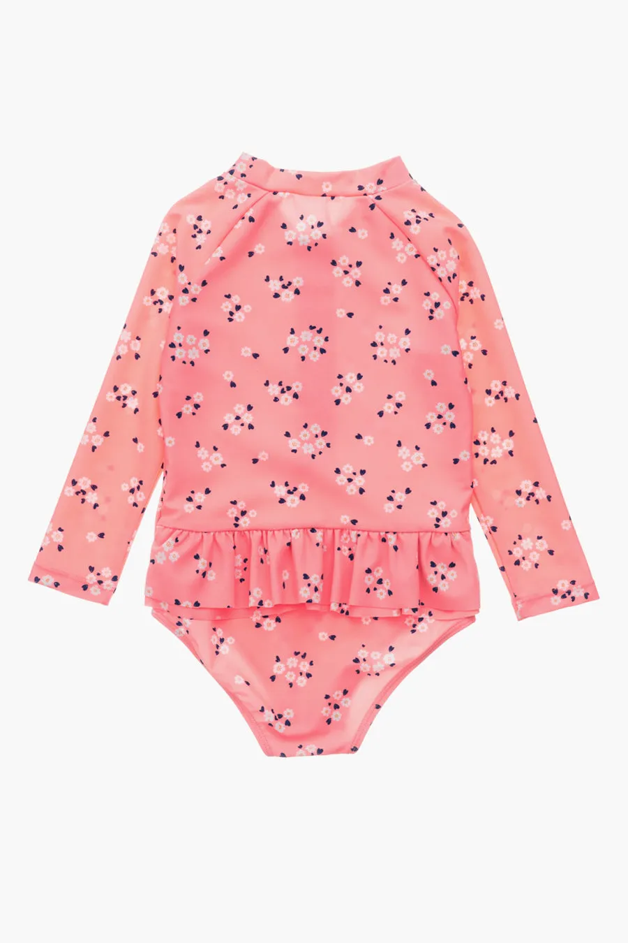 Snapper Rock Coral Baby Long Sleeve Swimsuit