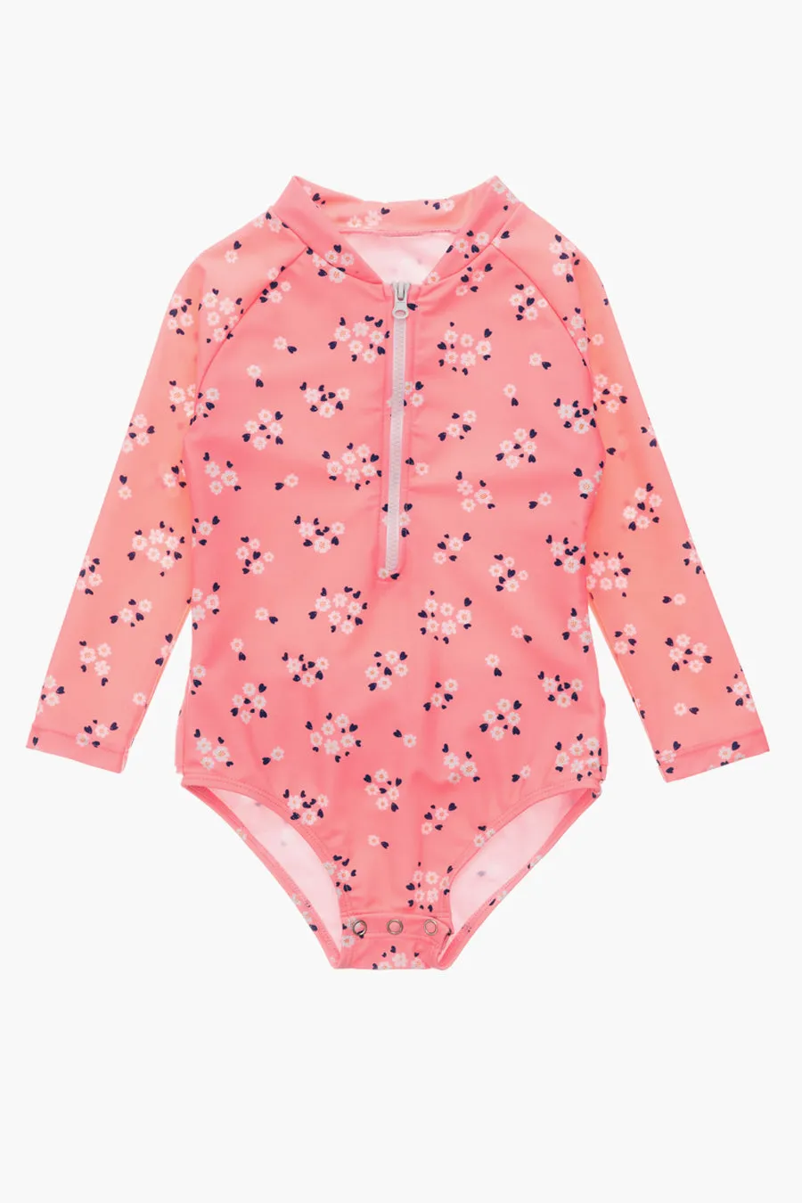 Snapper Rock Coral Baby Long Sleeve Swimsuit