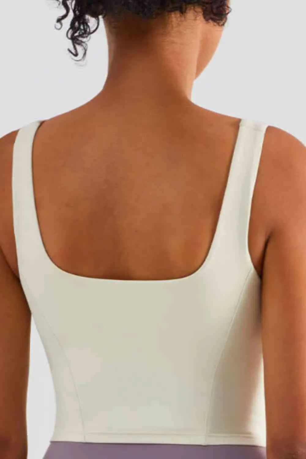 Square Neck Cropped Sports Tank