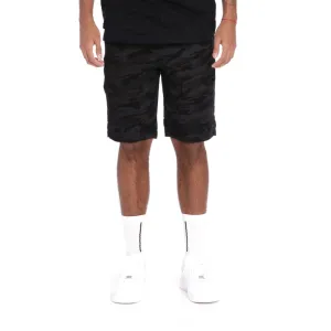 Strapped Up Slim Utility Shorts Black Camo