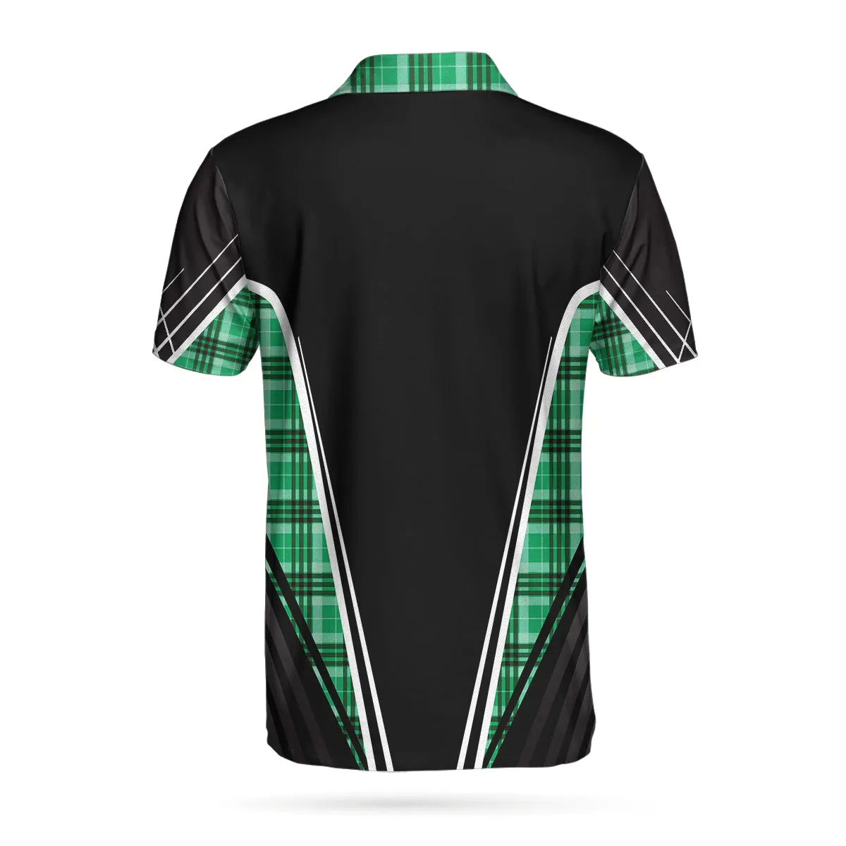 Time To Par Tee Black And Green Polo Shirt, Green Tartan Plaid Pattern Polo Shirt, Best Golf Shirt For Men Coolspod