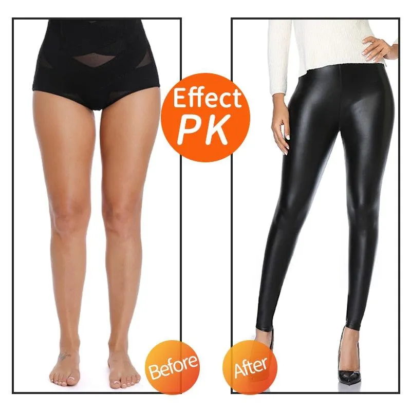 Trending Women's Sexy Faux Leather Leggings - Waterproof Sexy PU Leather Stretchy Push Up Pants (1U31)