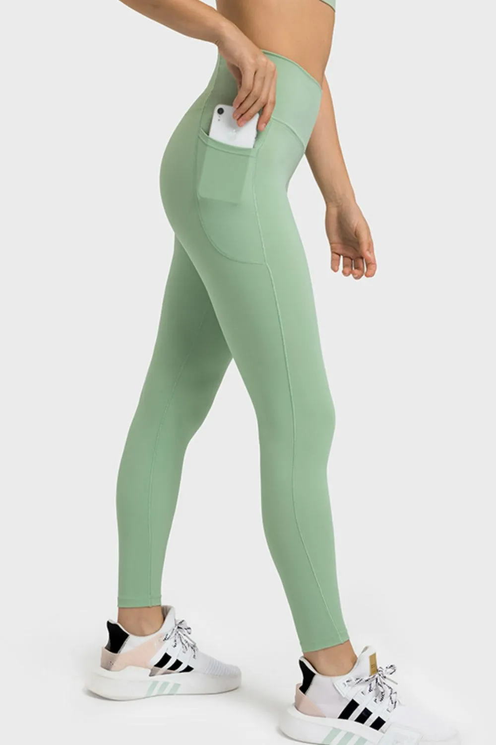 V-Waist Yoga Leggings with Pockets (TBL) T