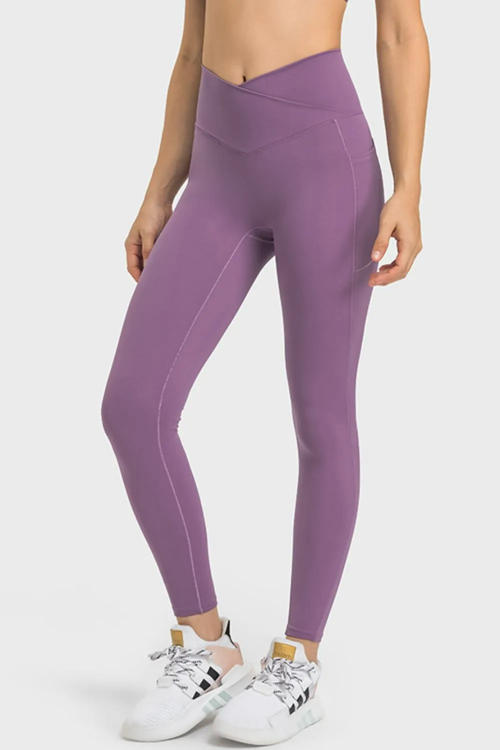 V-Waist Yoga Leggings with Pockets (TBL) T