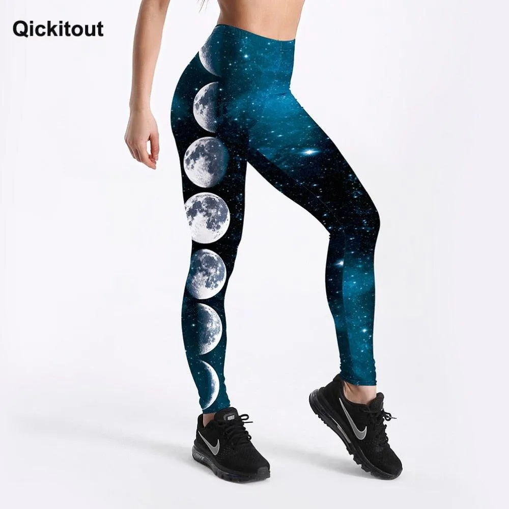 Women Summer Style Leggings - Moon Printed Fantasy Leggings - Design Leggings Workout (BAP)(TBL)(F24)