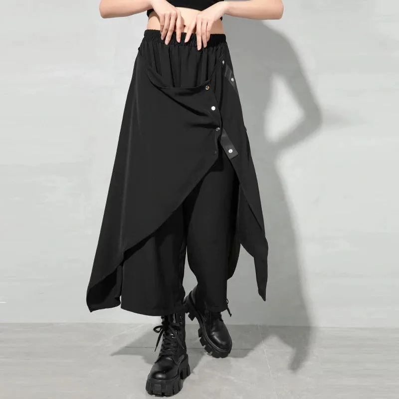 Women's Layered Pants Black