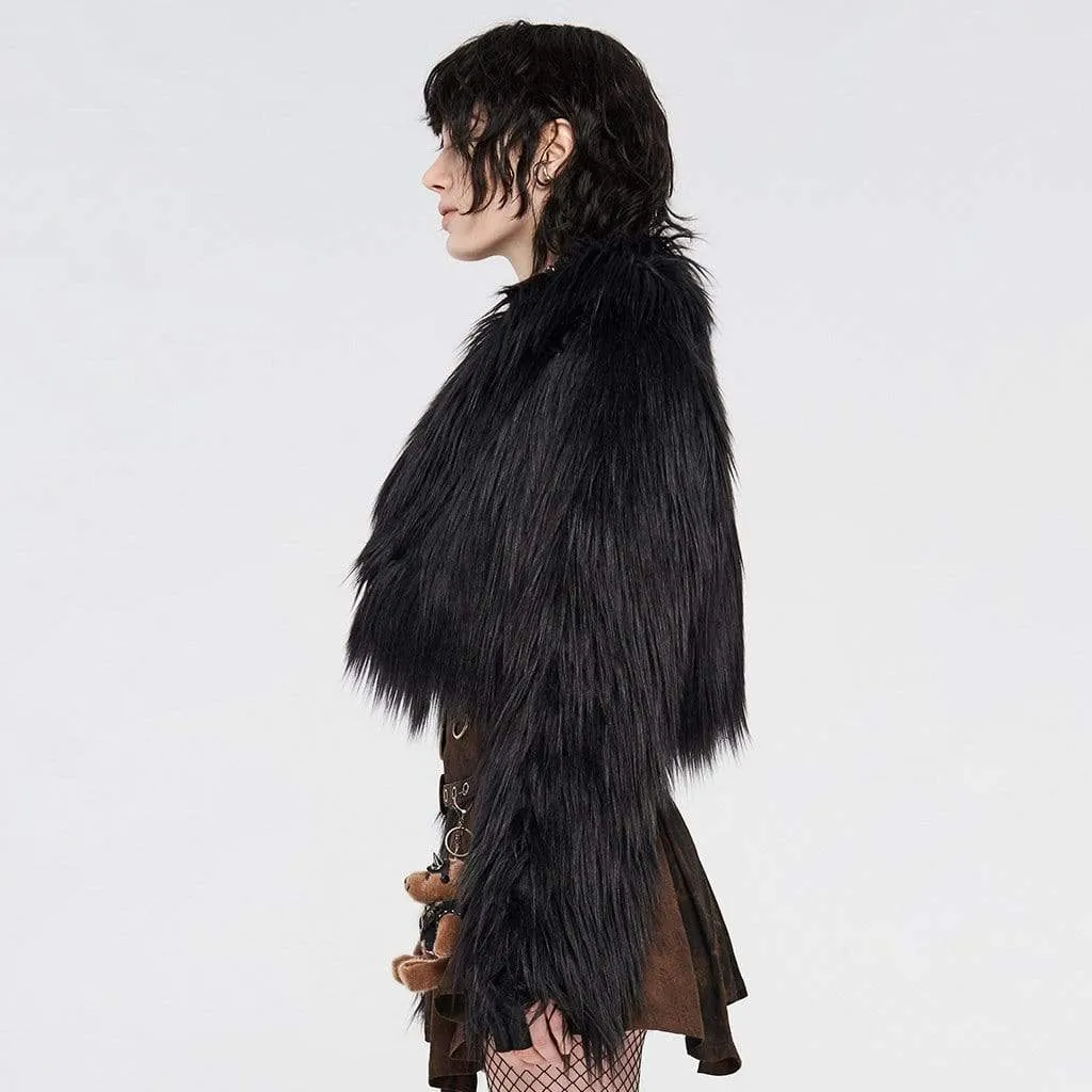 Women's Punk Furry Fur Coats