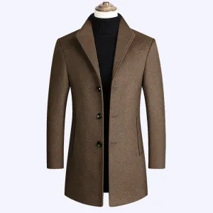 Woolen Coat Men Autumn And Winter Middle-Aged Men