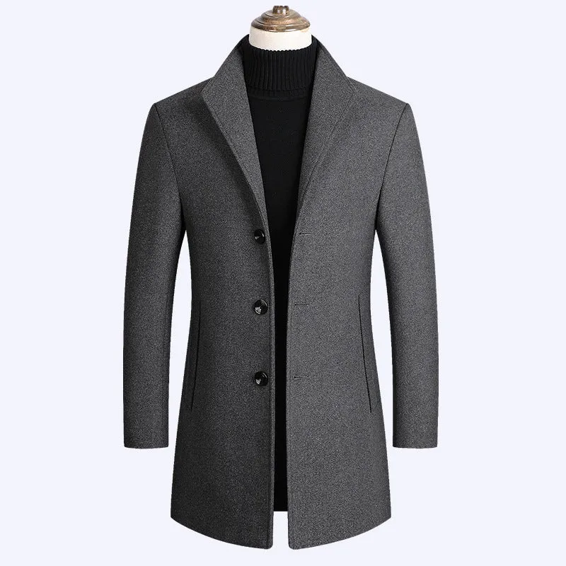 Woolen Coat Men Autumn And Winter Middle-Aged Men